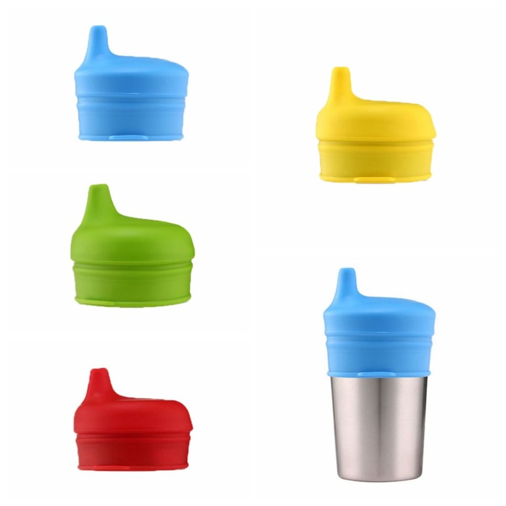 Baby Food Bottle - Baby's Silicone Sippy Cup Lids, Colorido,
