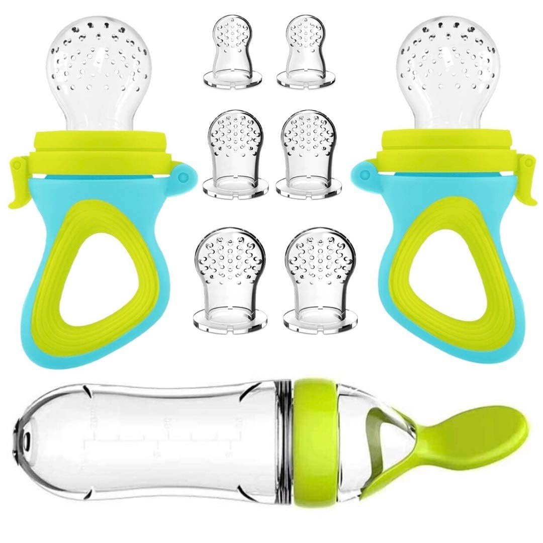 Baby Rice Food - Recém-nascido Silicone Squeezing Mamadeira, Chupeta do