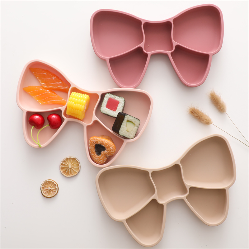 Baby Food Chopper - Baby's Silicone Dining Plate Bowl, BPA
