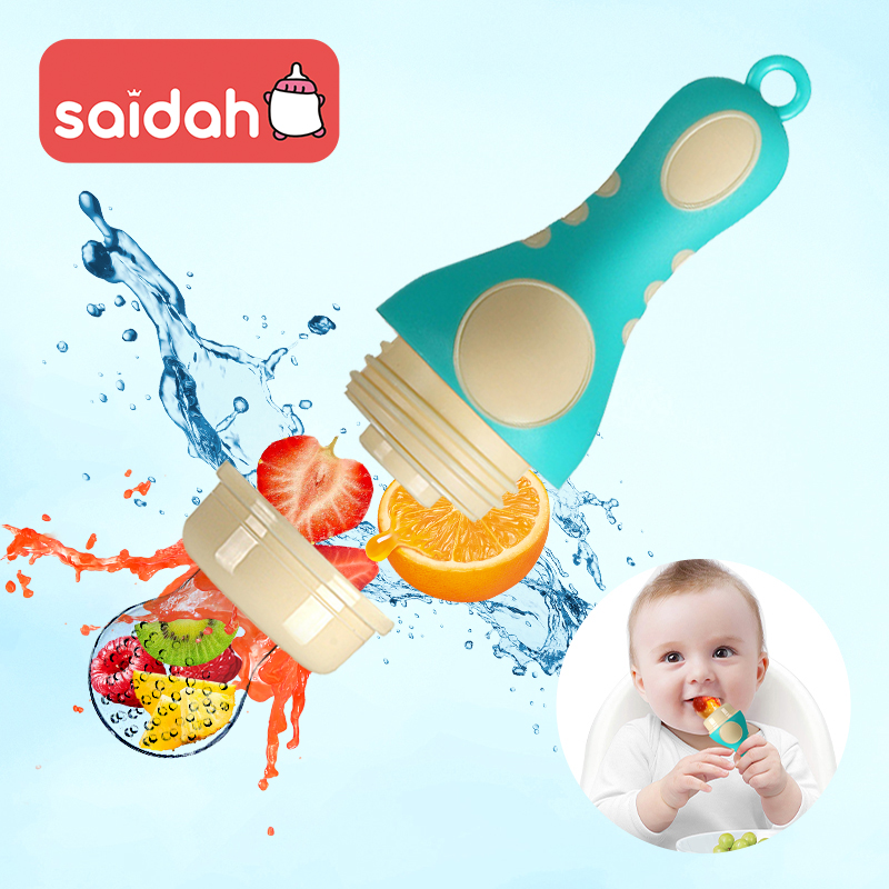 Baby Food Feeder - SAIDAH-Tocha Forma Silicone Chupeta De Bebê,