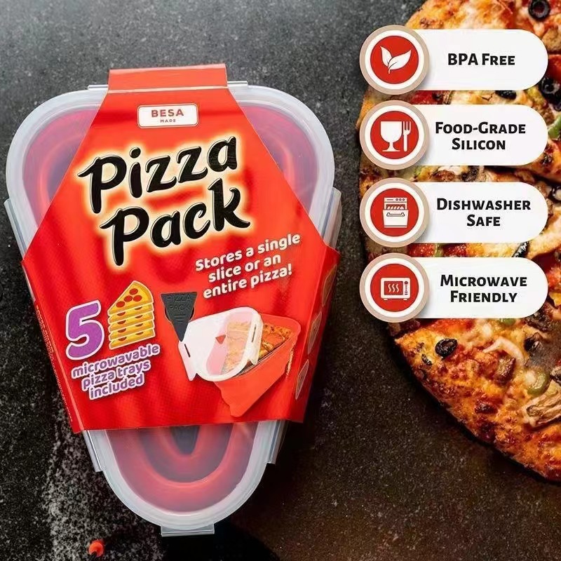Baby Food Options - Caixa de pizza dobrável de silicone