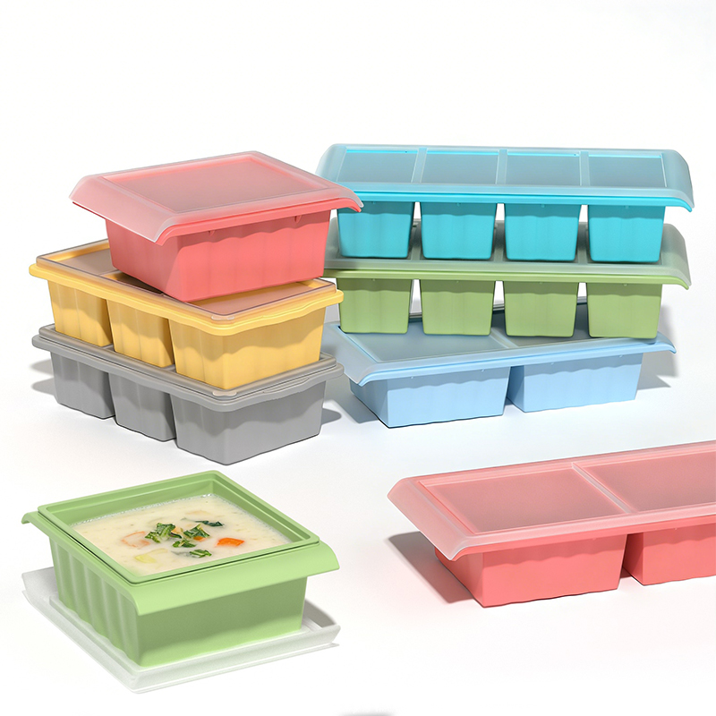 Baby Food Prep Containers - Forma de silicone para sopa, bandeja