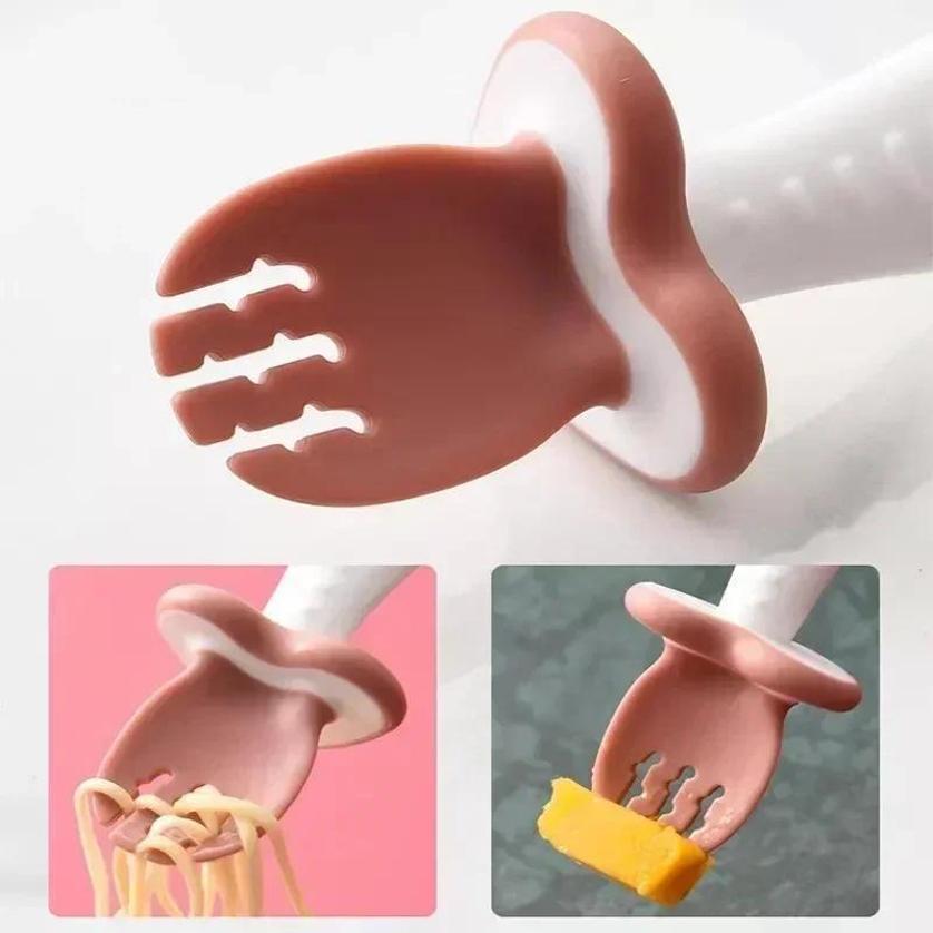 Colher de bebê garfo silicone  - Baby Food Feeder avaliação e preço