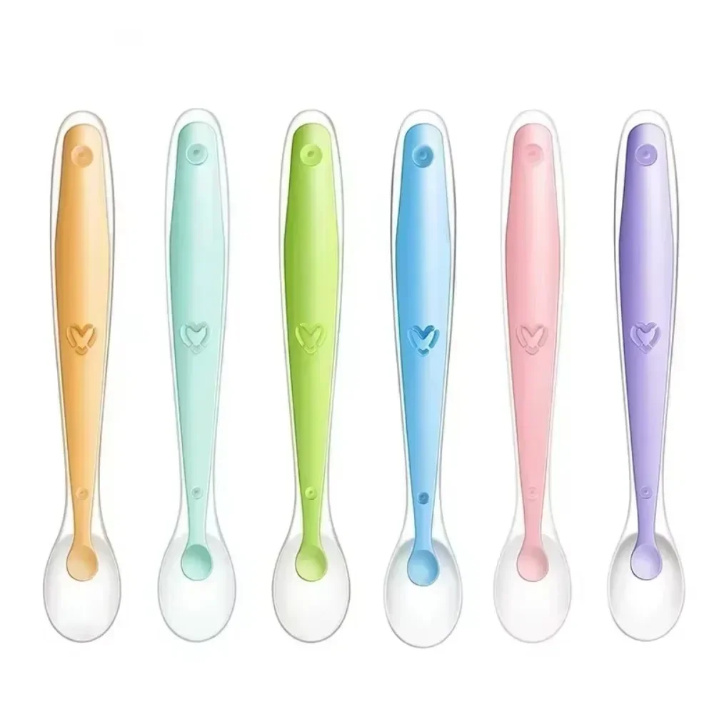 2/1 pçs colher de silicone par - Baby Food Feeder avaliação e preço