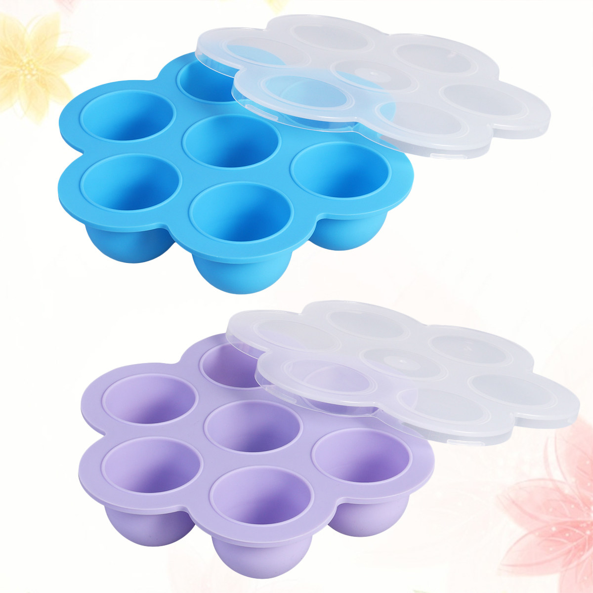 2 Peças Bandeja de Silicone Pr - Baby Food Homemade avaliação e preço