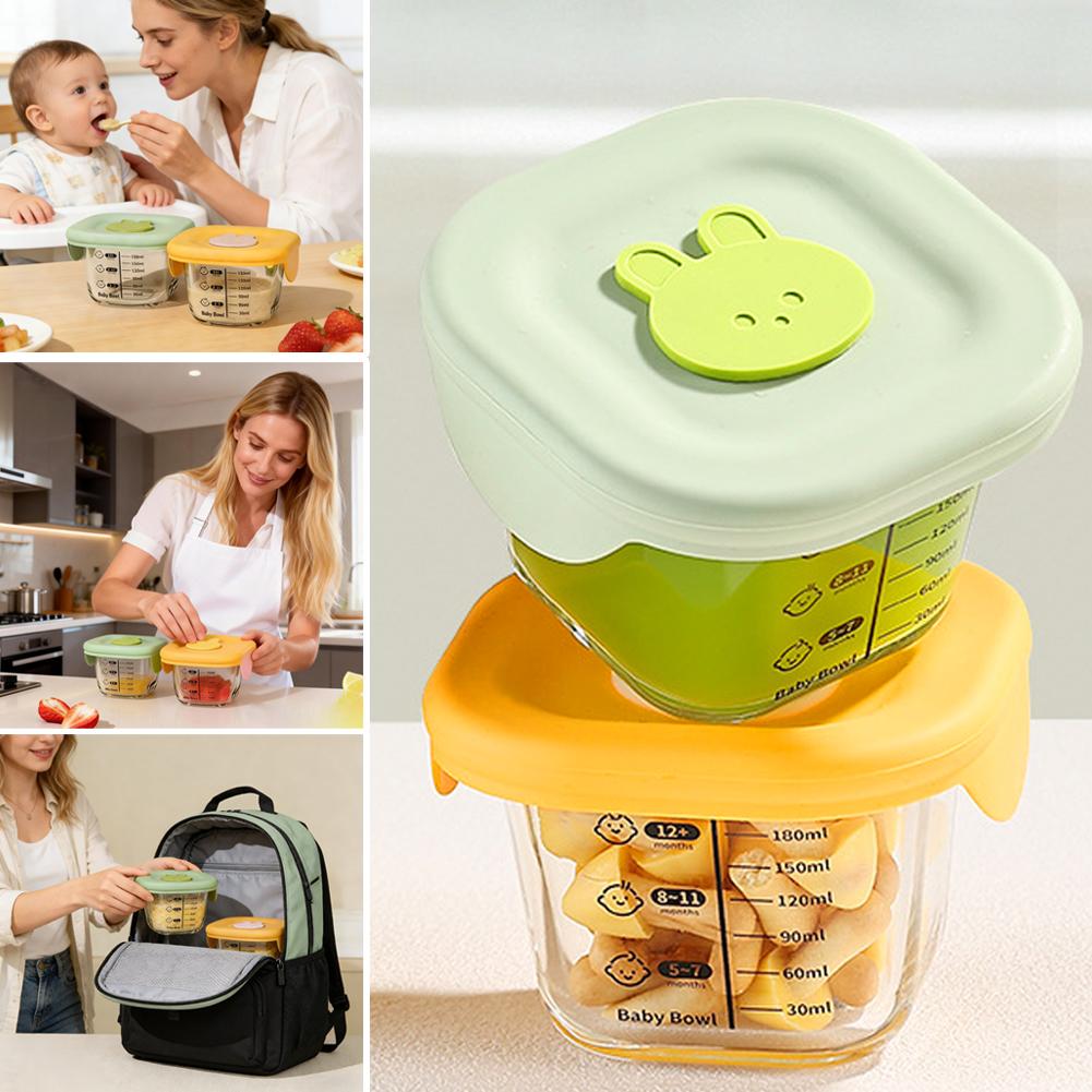 2 Peças Tigela de Vidro para C - Baby Food Prep Containers avaliação e preço