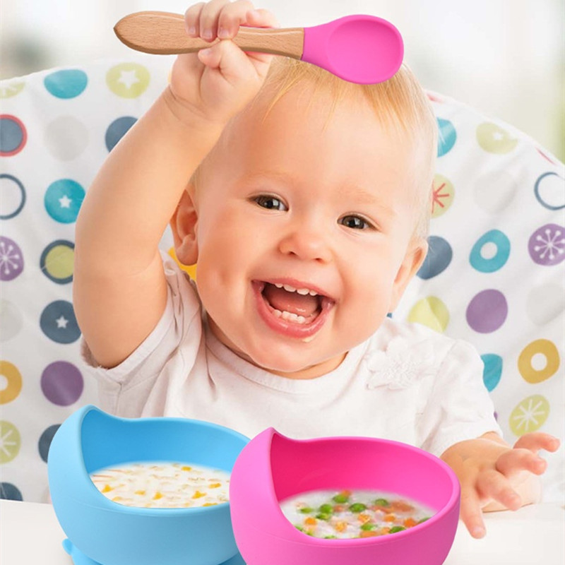 2 pçs/set bebê colher de silic - Baby Food Feeder avaliação e preço
