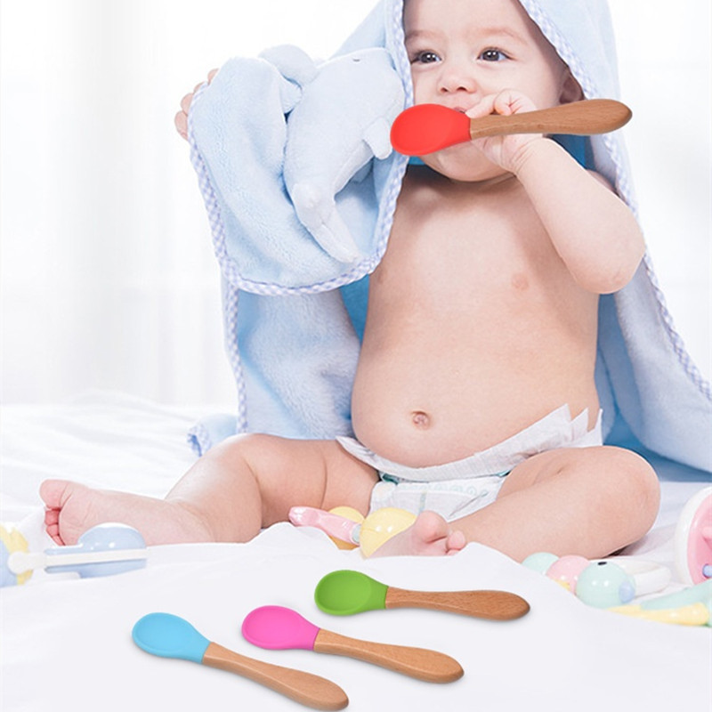 2 pçs/set bebê colher de silic - Baby Food Feeder avaliação e preço